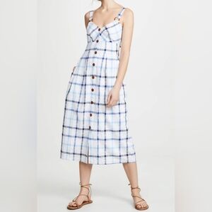 Red Carter Blue and White Plaid Dress, SIZE XSMALL